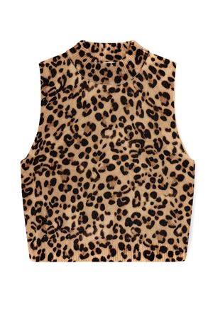 Printed spotted cashmere blend waistcoat SEMI COUTURE | Y5WD40MAC27